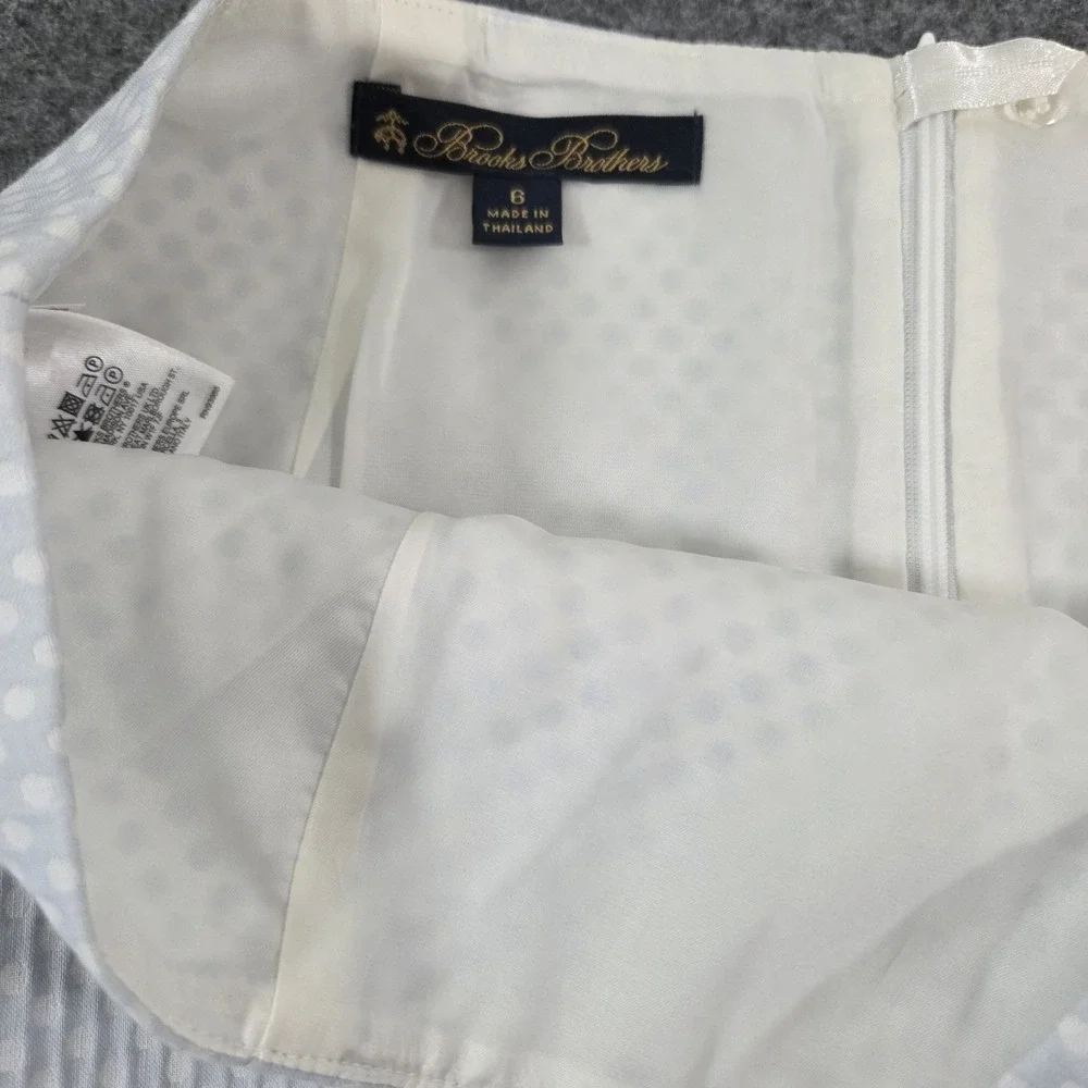 Brooks Brothers Pale Blue‎ Waffle Cotton Skirt Size 6 $148